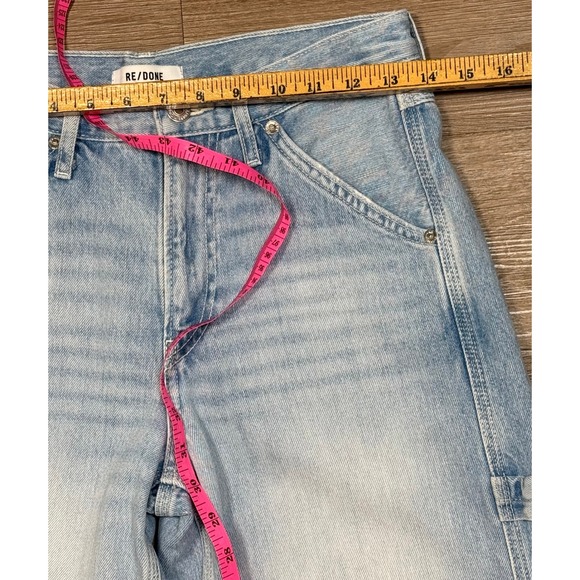 RE/DONE Painter Jean Women 24 Light Wash Excellent Wide Leg Carpenter Utility - Picture 6 of 12